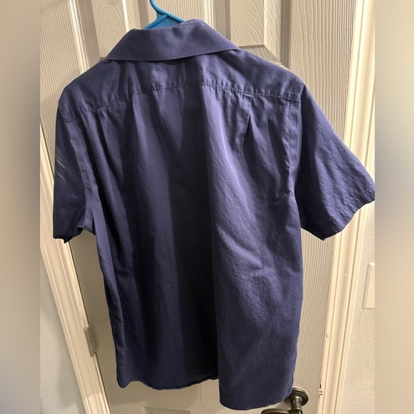 Men’s Hart Schaffner Marx short sleeve button down blue shirt Size medium - Picture 5 of 8